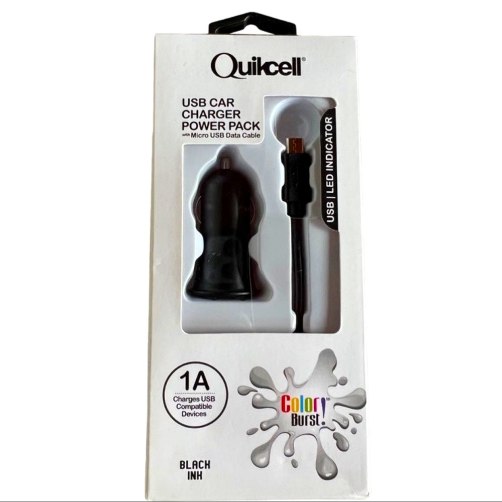 USB Car Charger Power Pack Black Nwt